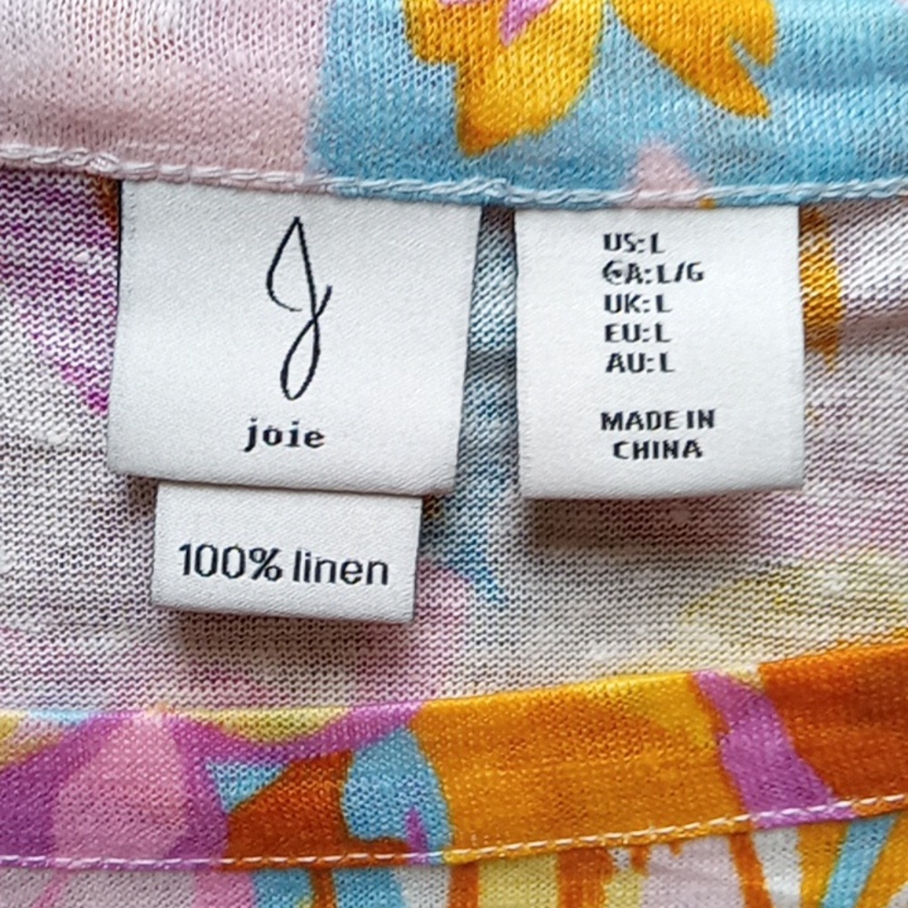 Joie Floral Print Linen Shirt - Picture 4 of 5